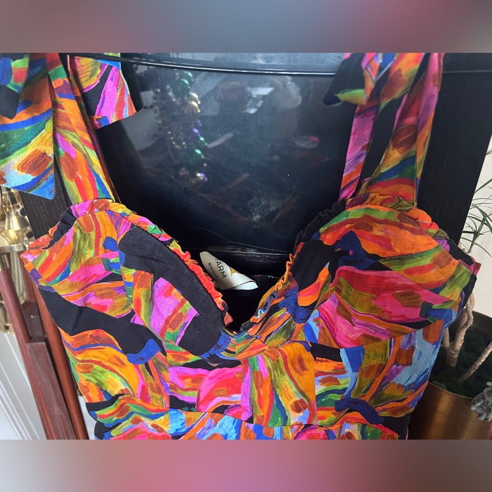 Farm Rio Colorful Abstract Banana Women's Dress - Picture 5 of 10